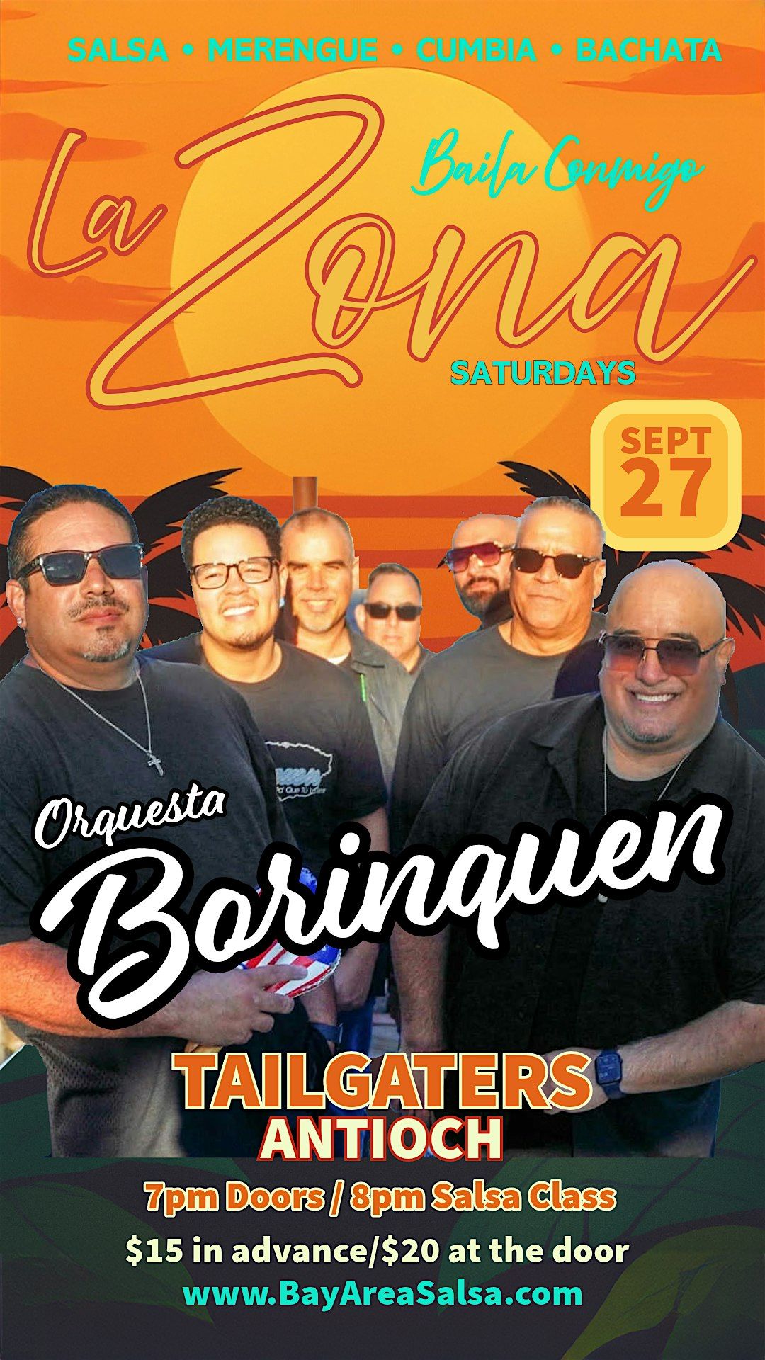 Bill Ortega Jr & Orq Borinquen at Tailgaters Antioch for La Zona