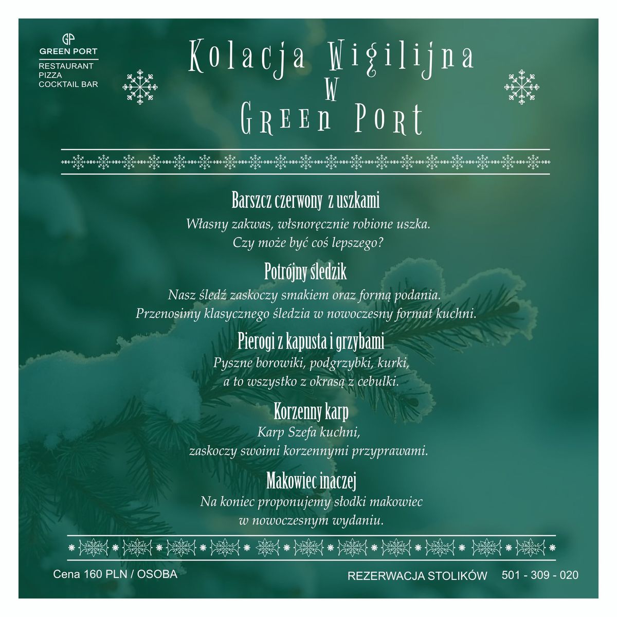 \ud83c\udf84 Kolacja Wigilijna w Restauracji Green Port \ud83c\udf84