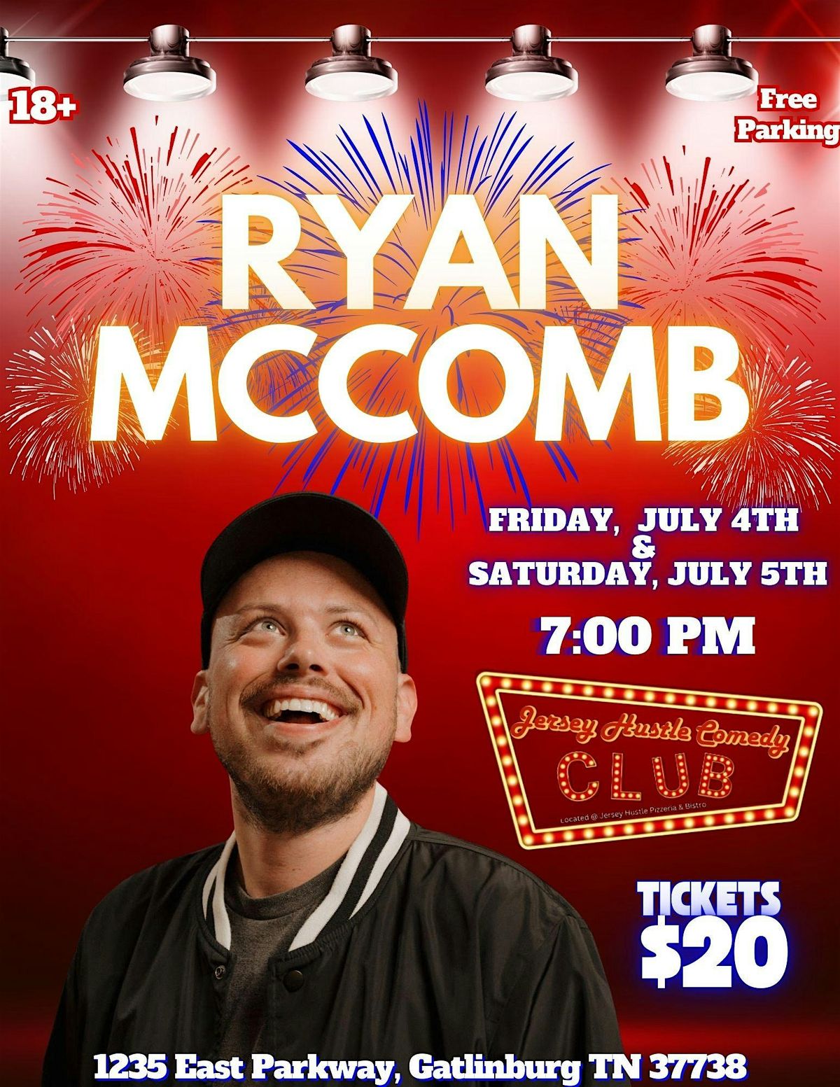 Ryan McComb medy Club Comedy Night LIVE