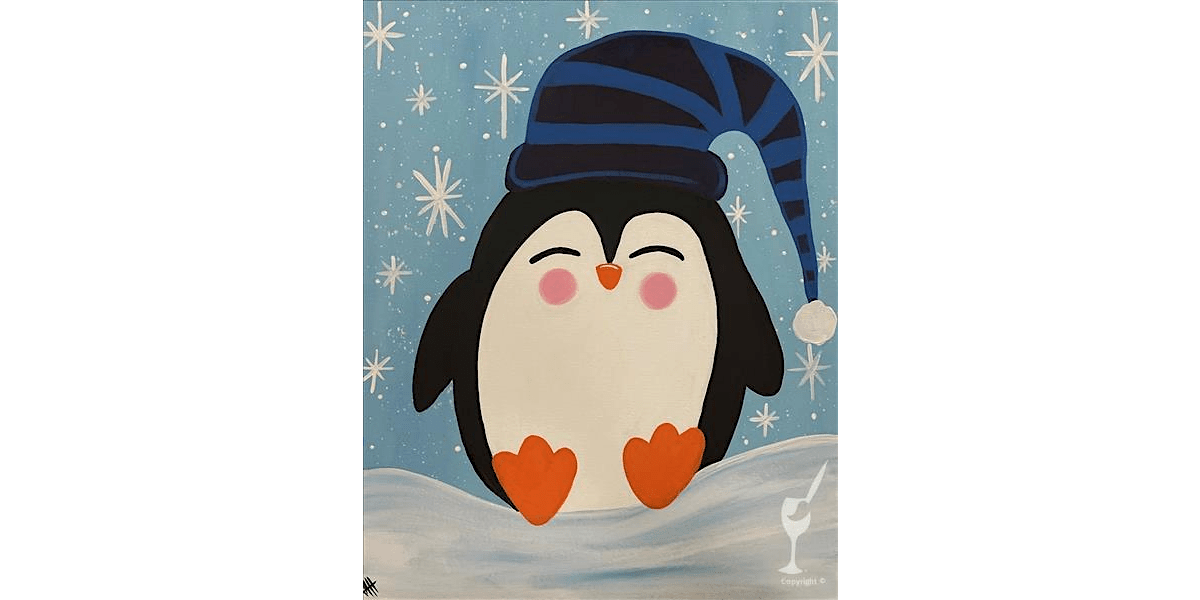 Adorable Happy Penguin - Paint and Sip in Houston | Classpop!\u2122