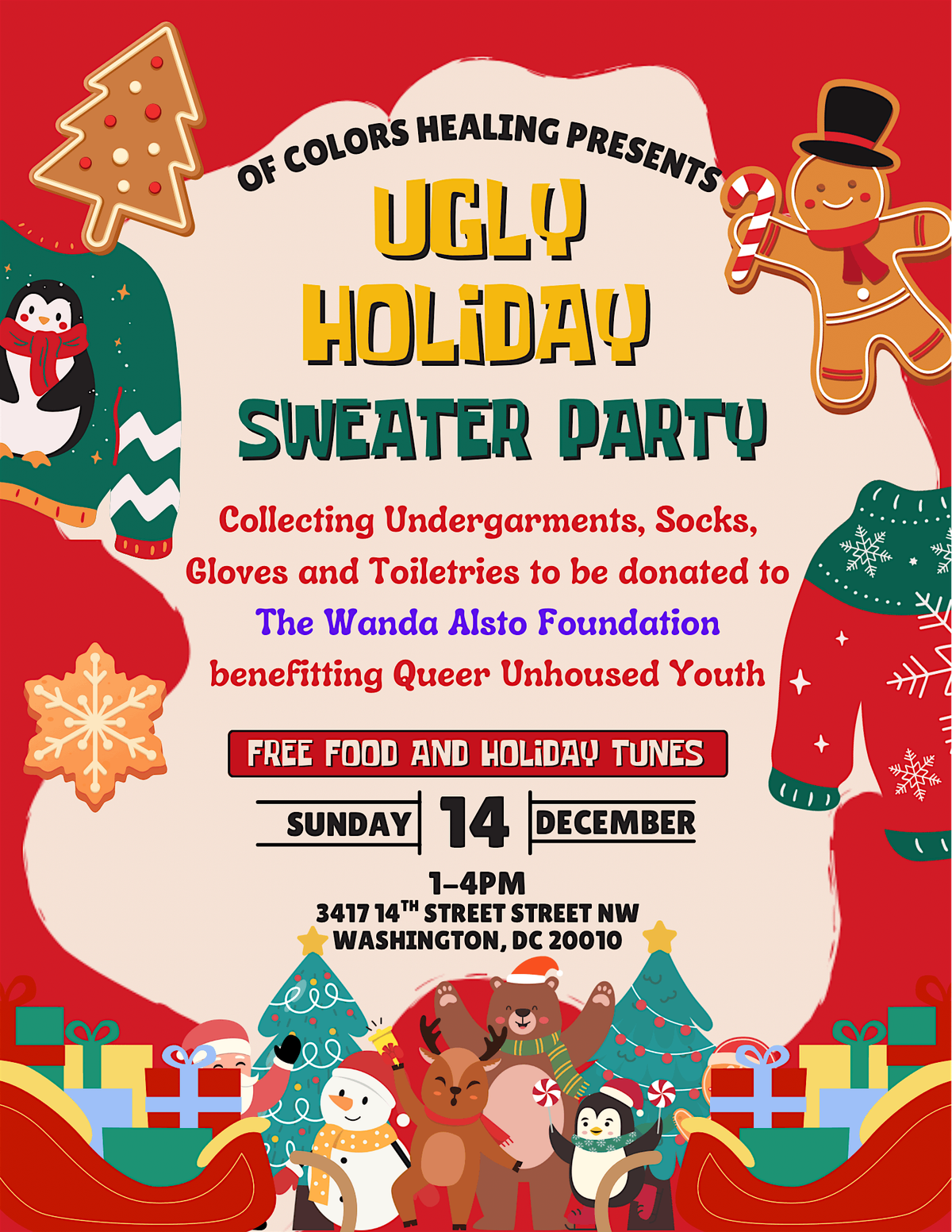 Of Colors Healing Presents: The Ugly Holiday Sweater Party