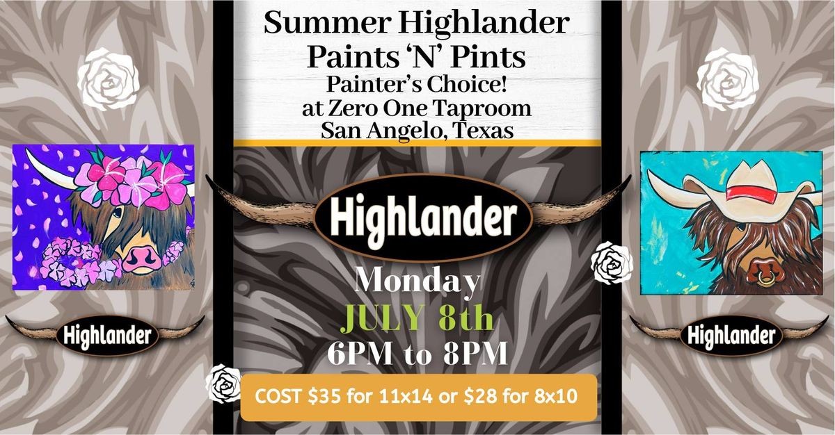 Summer Highlander Paints 'N' Pints