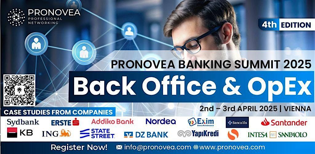 Pronovea Banking Summit 2025 : Back Office & OpEx