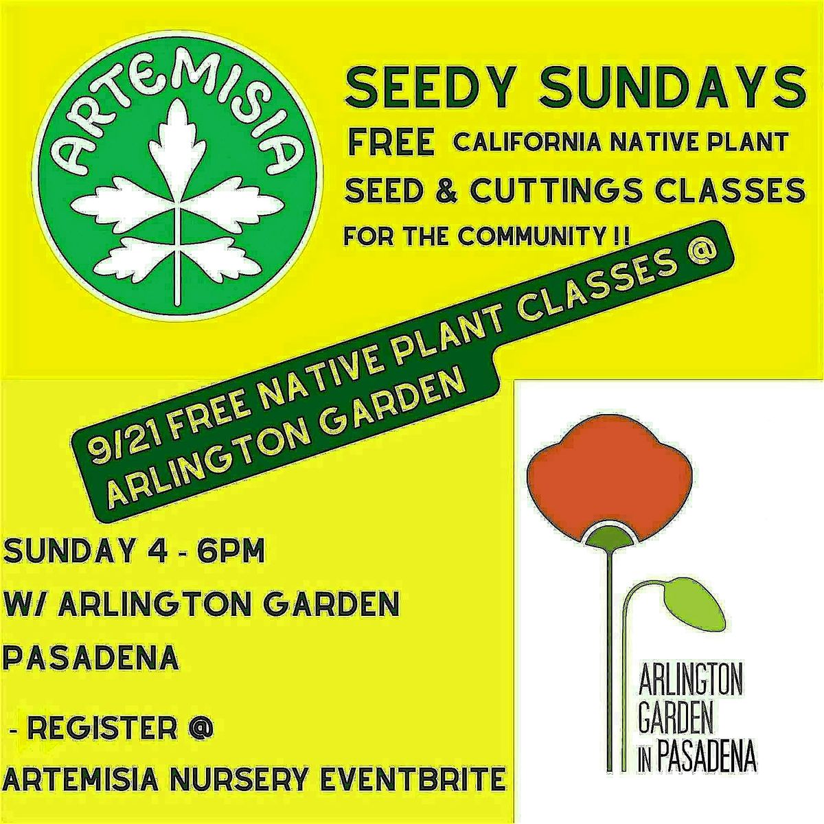 Arlington Garden Third Sundays! Free Native Plant Classes