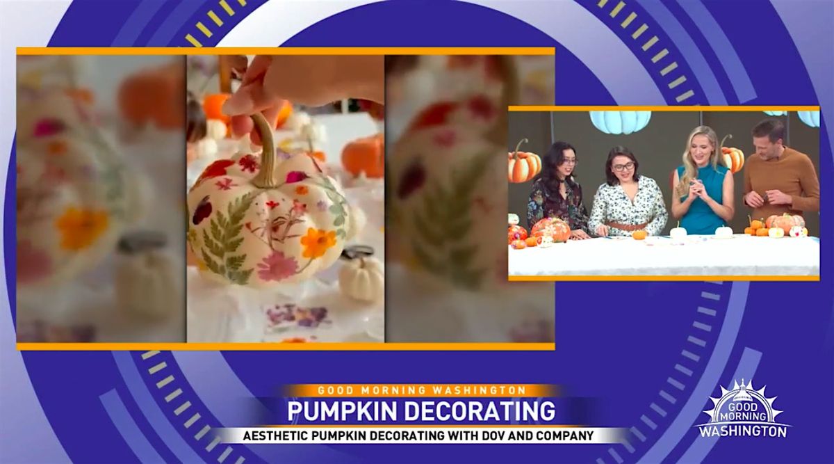 Pumpkin Decorating with Pressed Flowers \u2013 Family Craft at Dov & Company