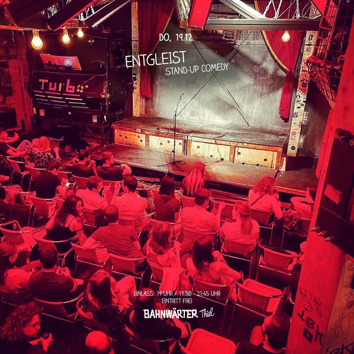 Entgleist Stand-Up Comedy im Bahnw\u00e4rter Thiel [Eintritt frei]