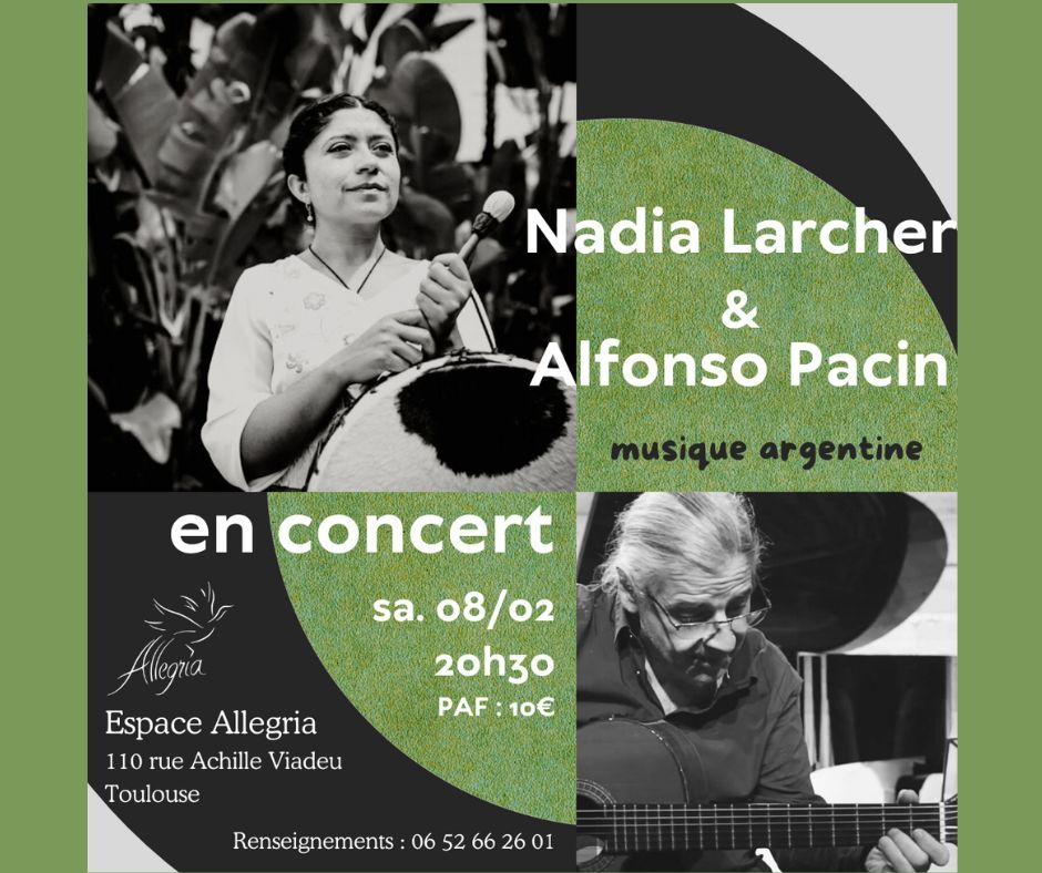 CONCERT Musique ARGENTINE Nadia LARCHER & Alfonso PACIN