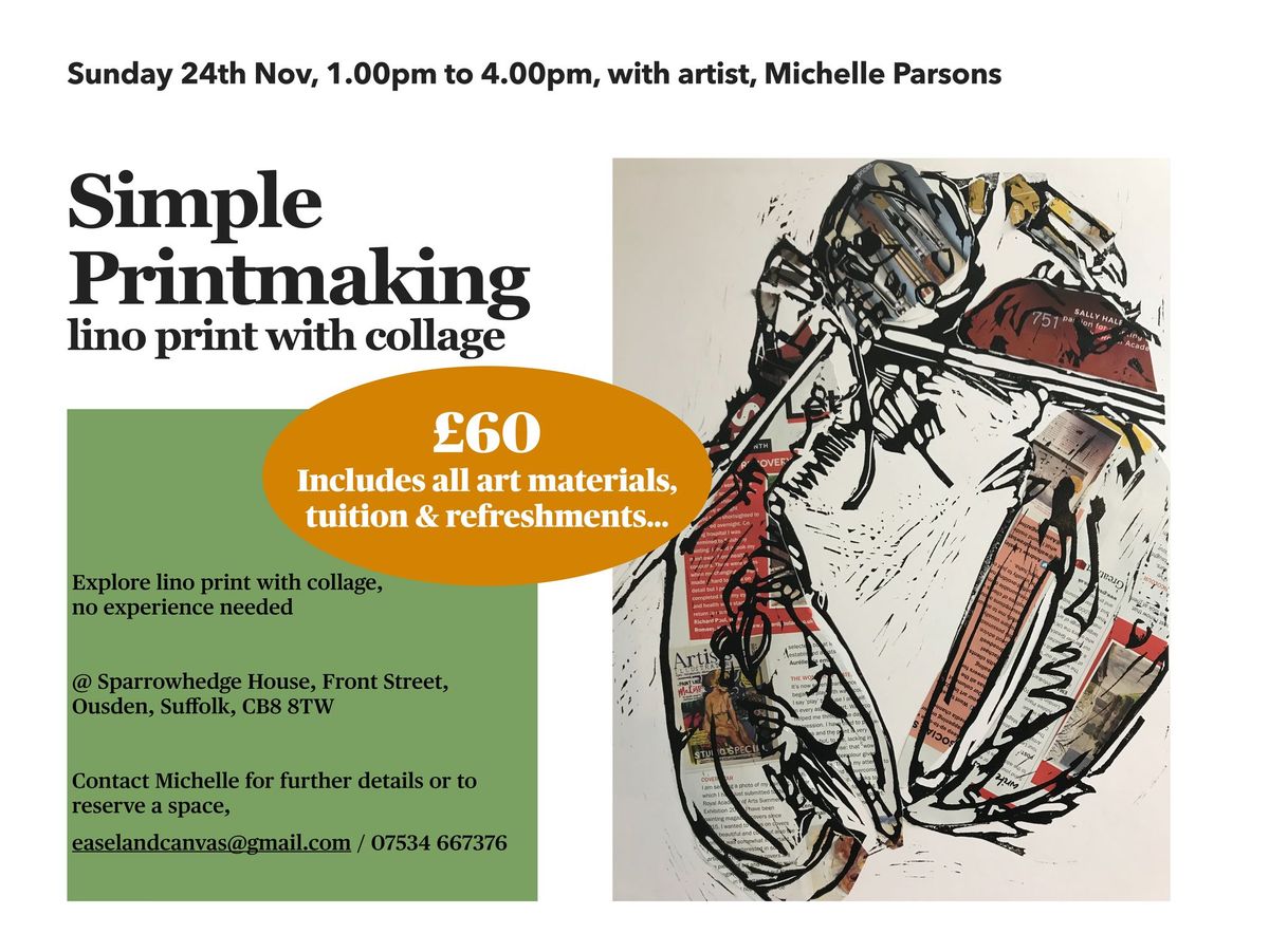 SIMPLE PRINTMAKING, art workshop \u00a360