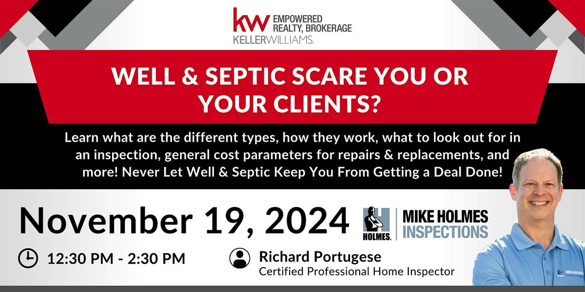 Well & Septic Scare You or Your Clients?