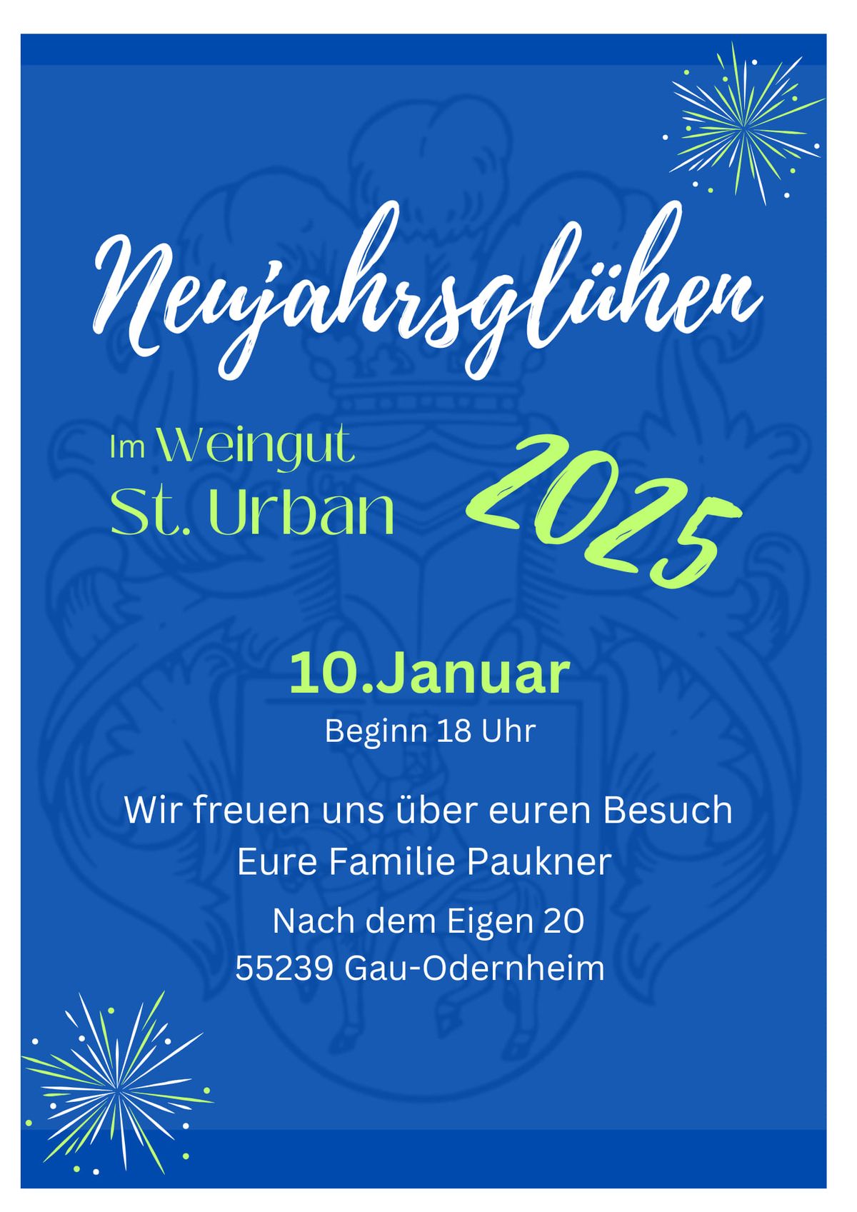 Neujahrsgl\u00fchen 2025 im Weingut St. Urban 