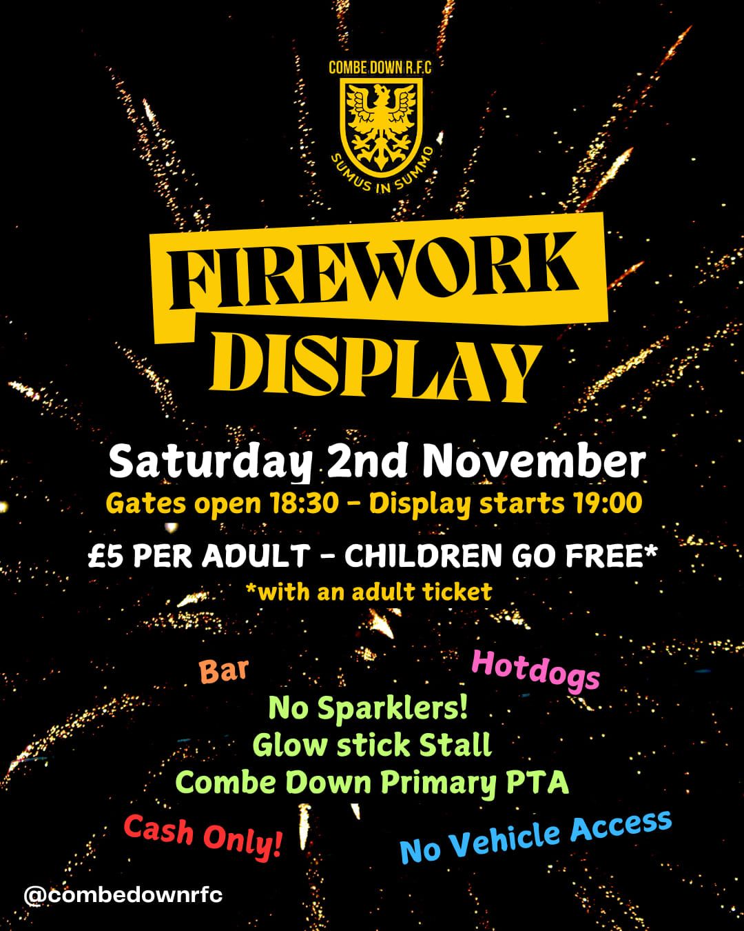 Combe Down RFC Firework Display 