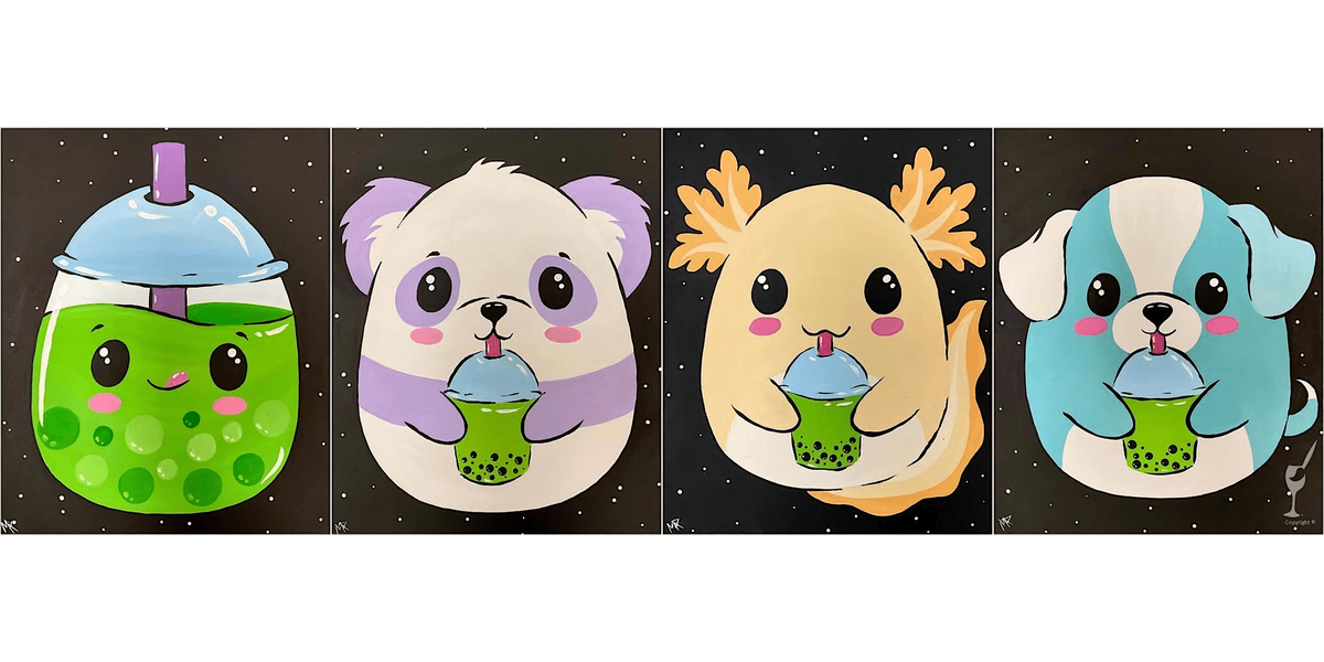 Choose Your Favorite Squishy Boba Buddy! - Paint and Sip in Austin | Classpop!\u2122