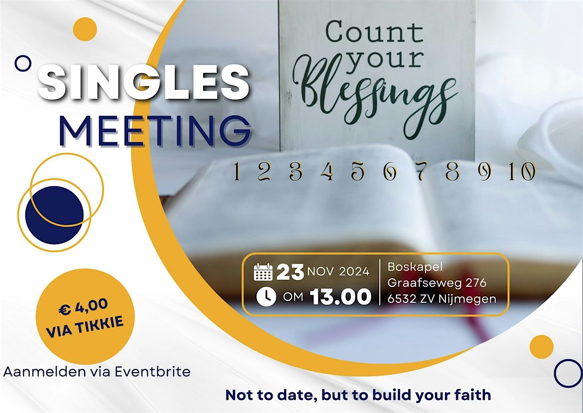 Singles Meeting  | Count Your Blessings 23-11