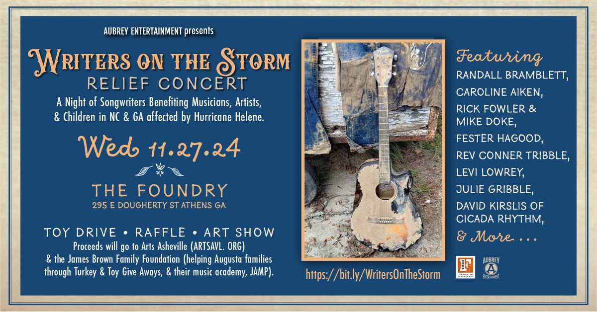 Writers On The Storm: Hurricane Relief Concert @ The Foundry