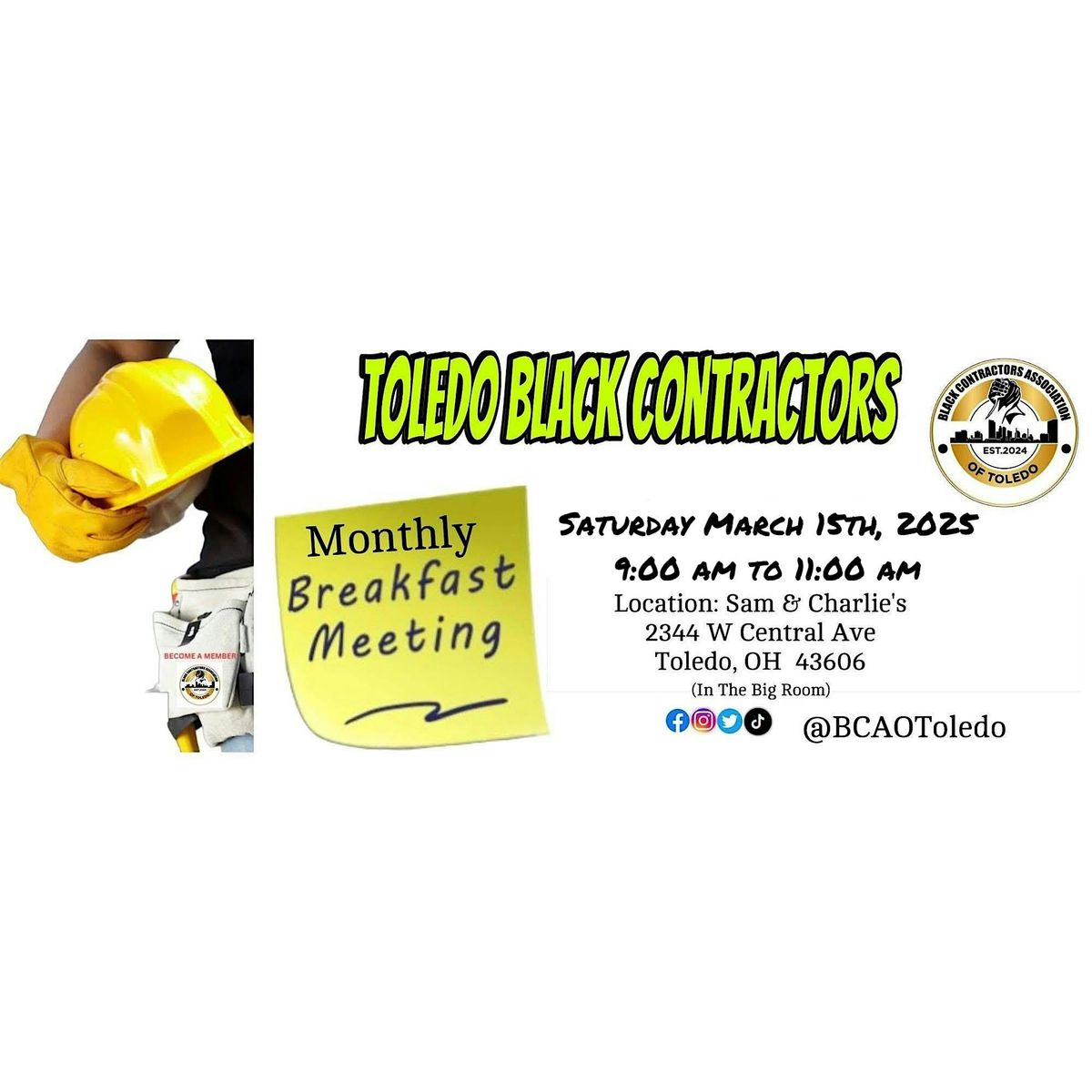 Toledo Black Contractors Monthly Breakfast Meeting