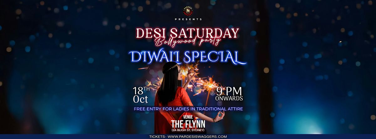 Desi Saturday Diwali Special - Free Entry for Ladies in Traditional Attire!