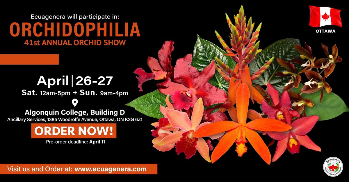 Ecuagenera will participate in: ORCHIDOPHILIA 41st ANNUAL ORCHID SHOW