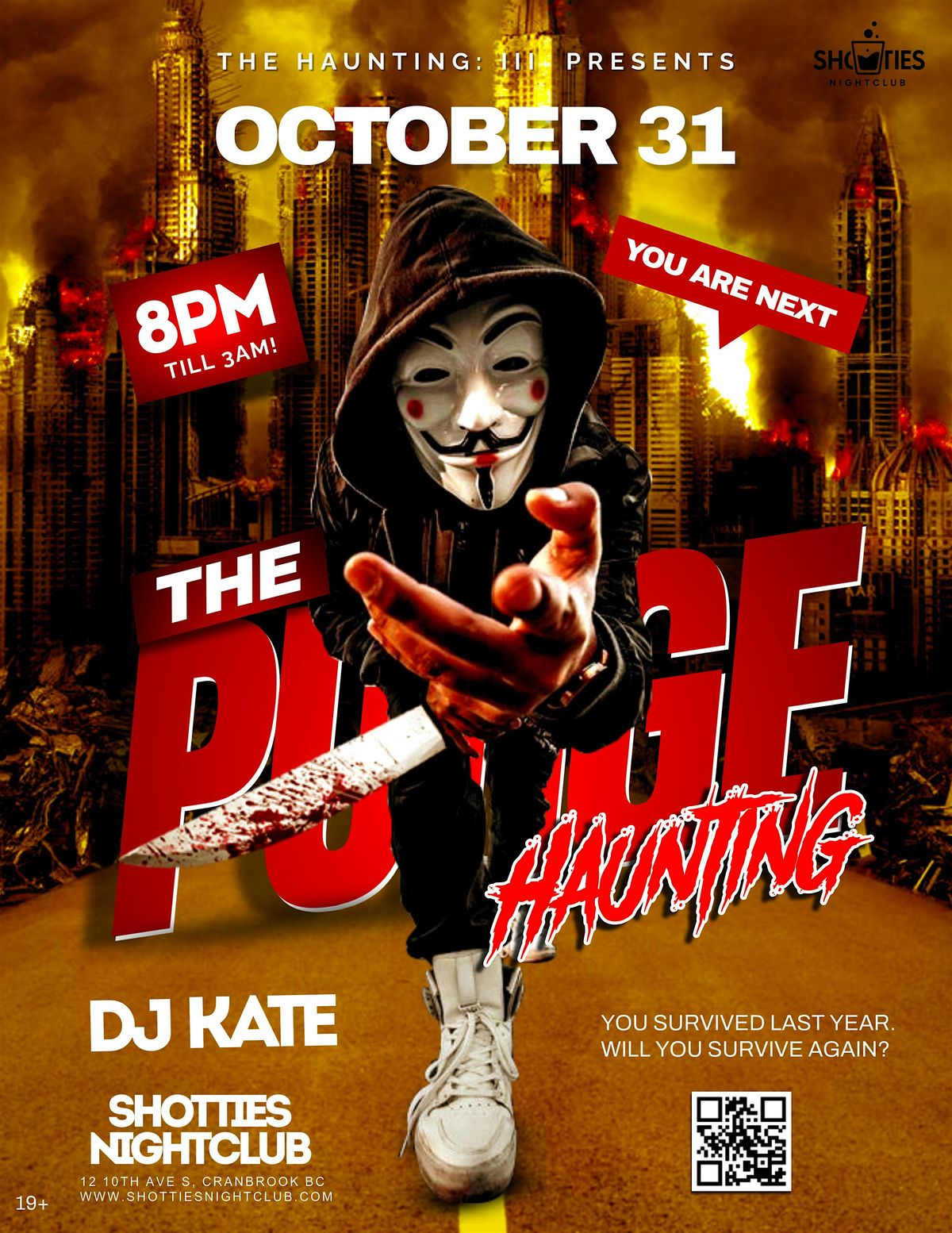 THE PURGE: HAUNTING \/\/ SHOTTIES NIGHTCLUB HALLOWEEN PARTY