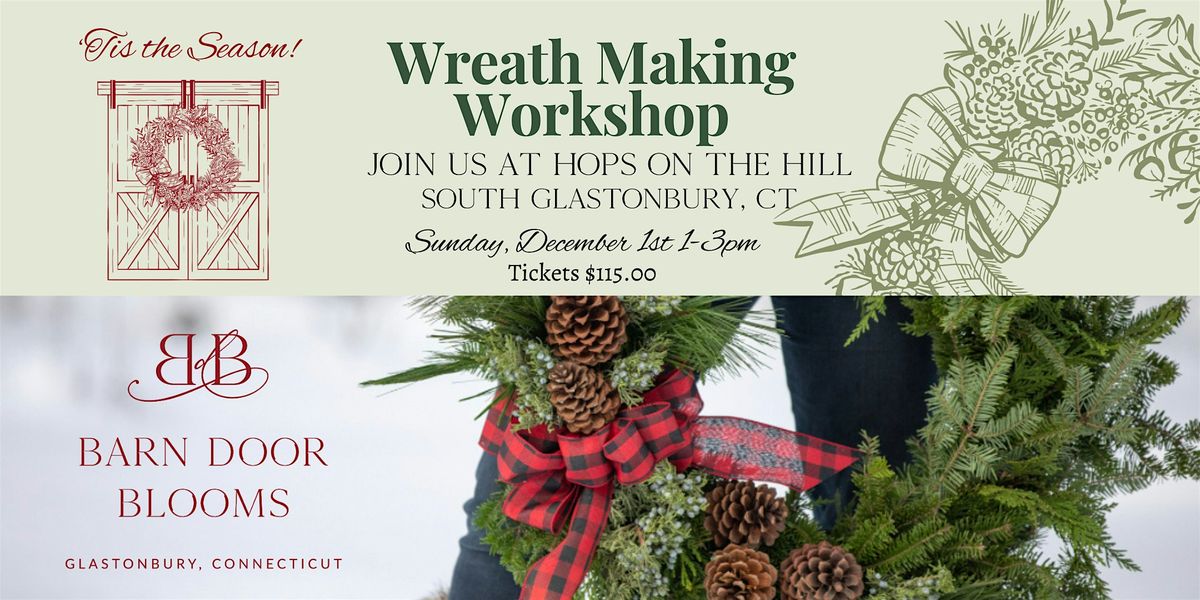 Evergreen Wreath Making Workshop at Hops on the Hill Brewery