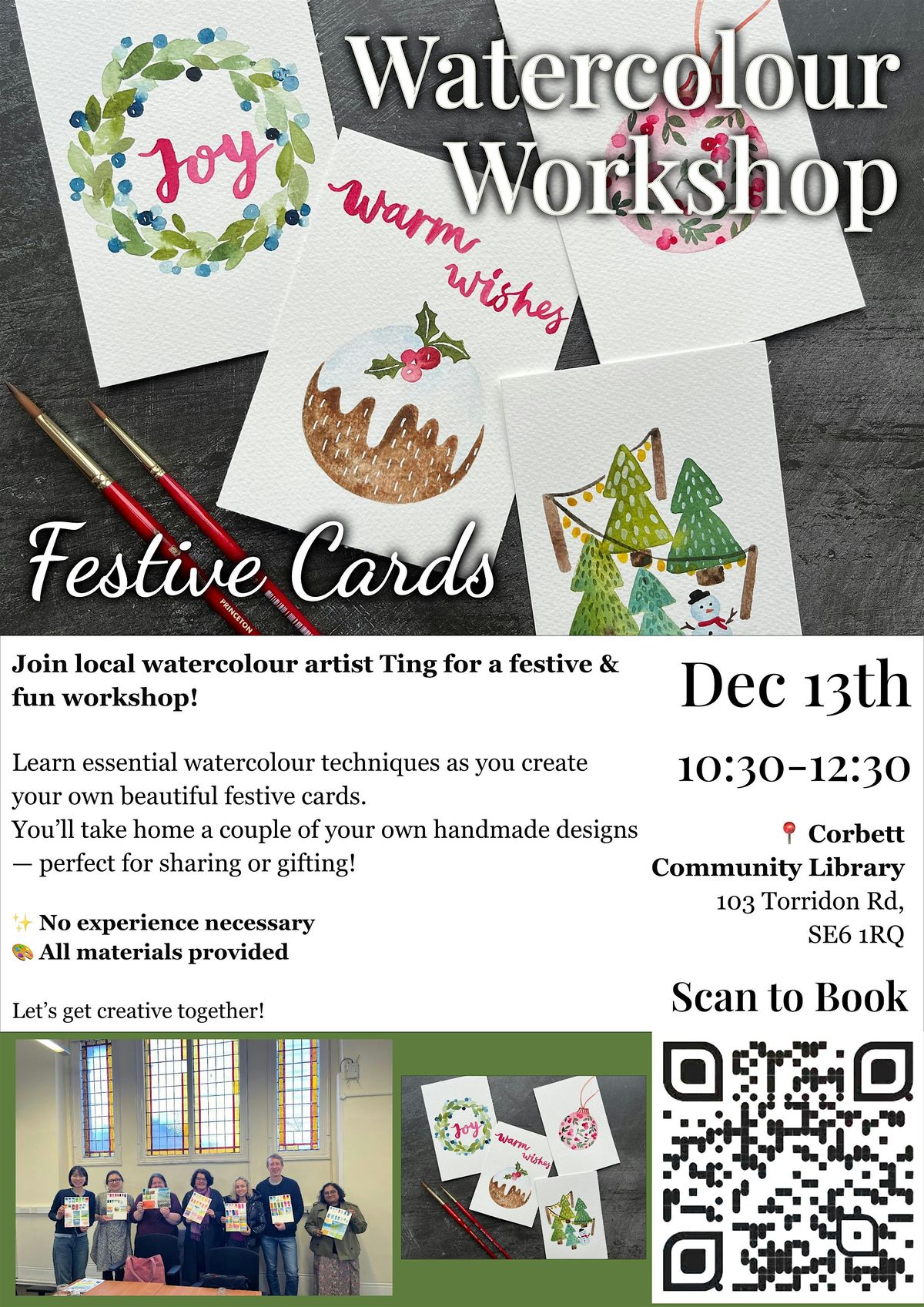 Festive Cards Watercolour Workshop