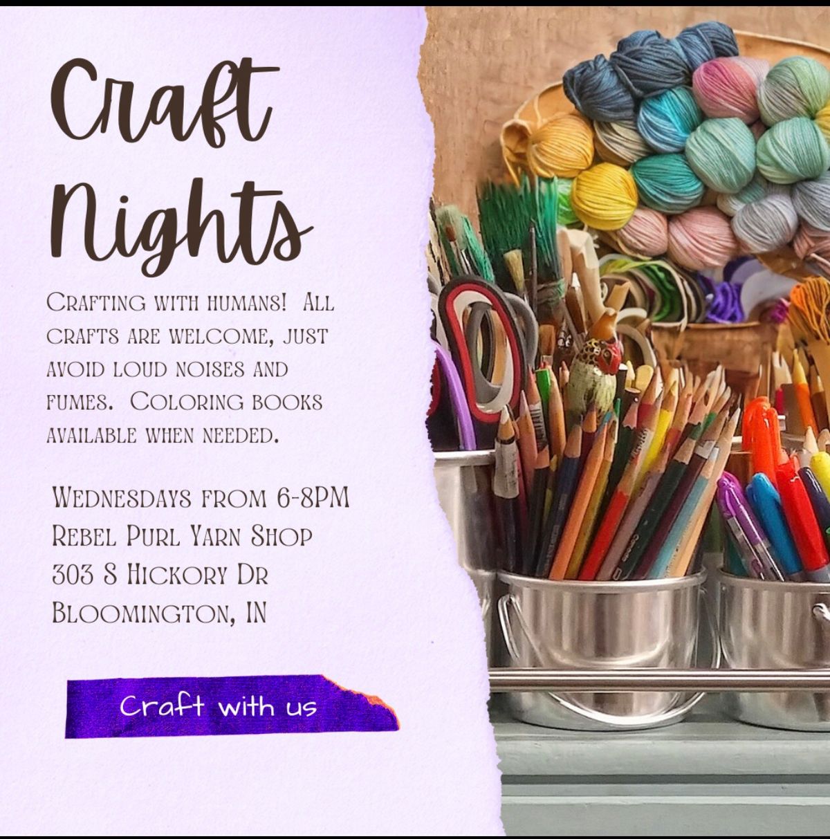 Craft Night at the Yarn Shop