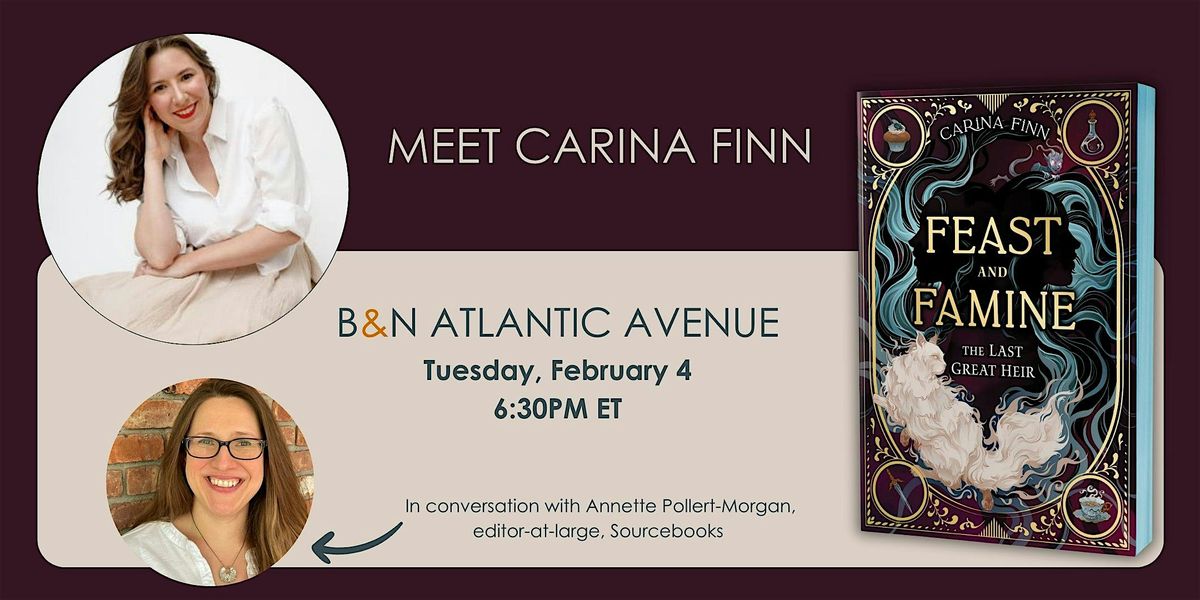 Meet Carina Finn at Barnes & Noble Atlantic Avenue (Brooklyn)!