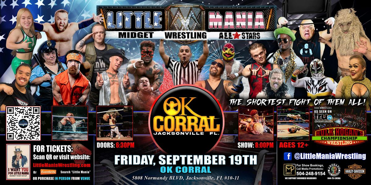 Jacksonville, FL - Little Mania Midget Wrestling @OK Corral