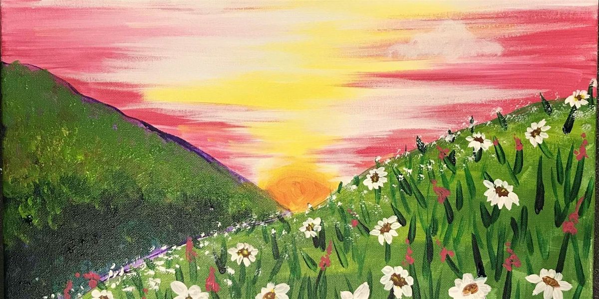 Daisy Field at Sunrise - Paint and Sip by Classpop!\u2122