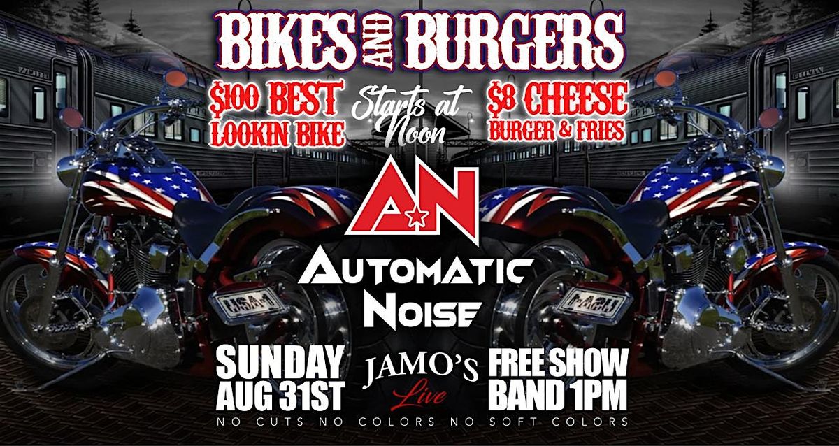 Bikes and Burgers at Jamo's Live w\/ Automatic Noise Band