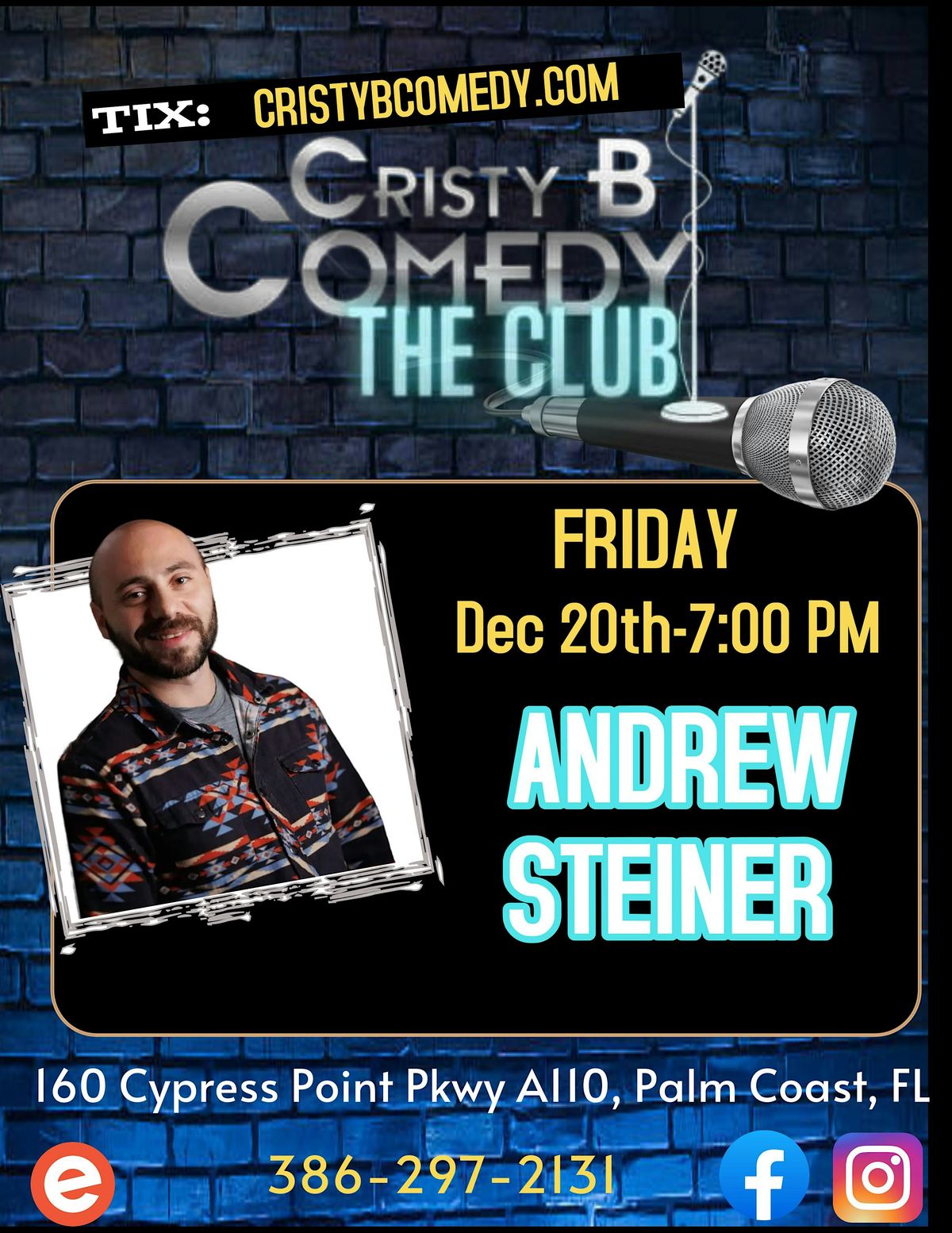 Friday night Comedy with ANDREW STEINER