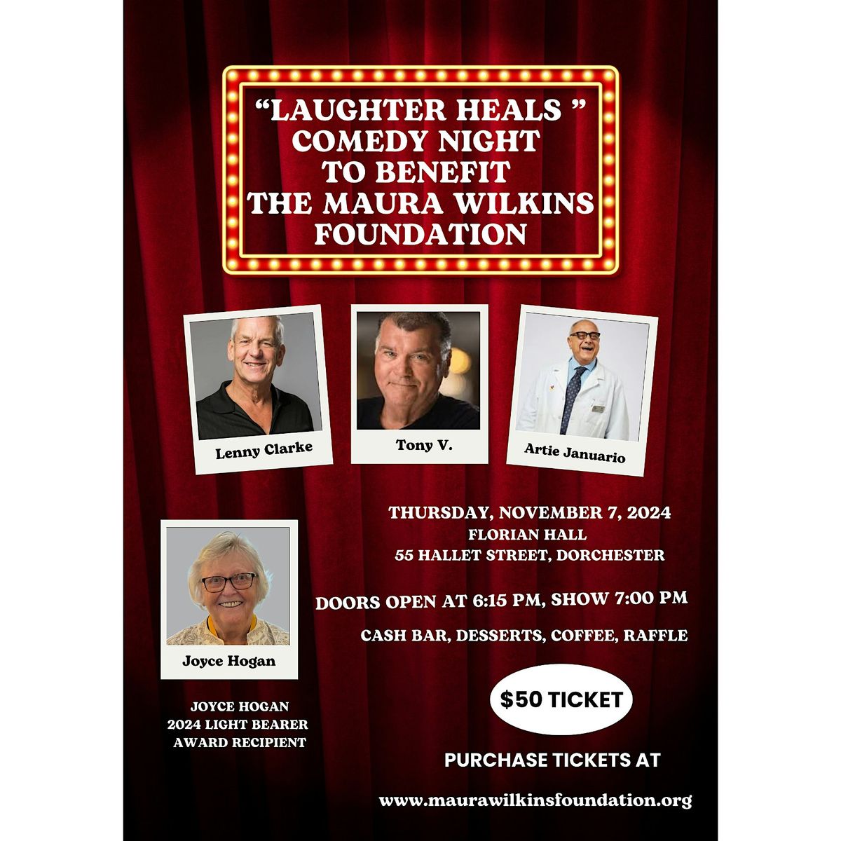 "Laughter Heals" Comedy Night with Lenny Clarke, Tony V. and Artie Januario