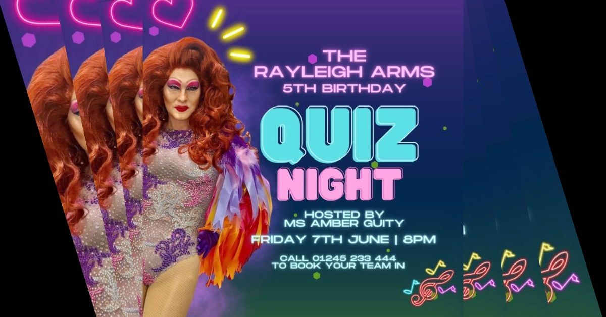 Quiz Night with Ms Amber Guity @ The Rayleigh Arm, Chelmsford - 07\/06\/24