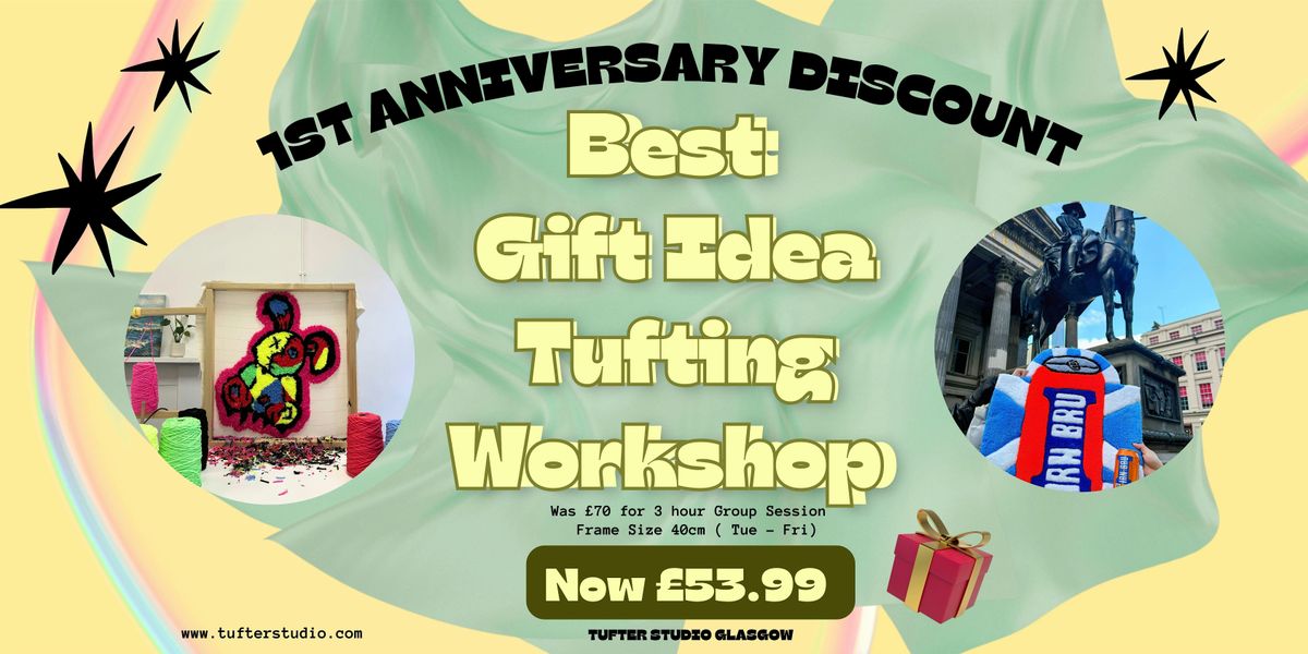 Christmas Group Tufting Workshop in Glasgow -Best Gift Idea with Discount