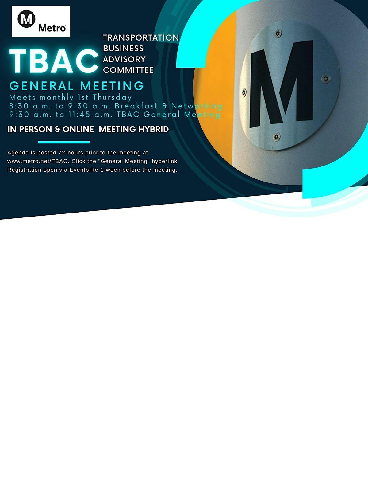 LA Metro Transportation Business Advisory Council (TBAC) General Meeting