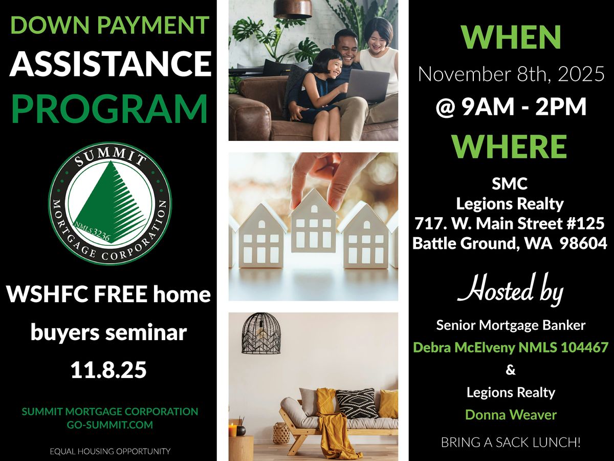 FREE Homebuyers Education Class Sponsored by WSHFC