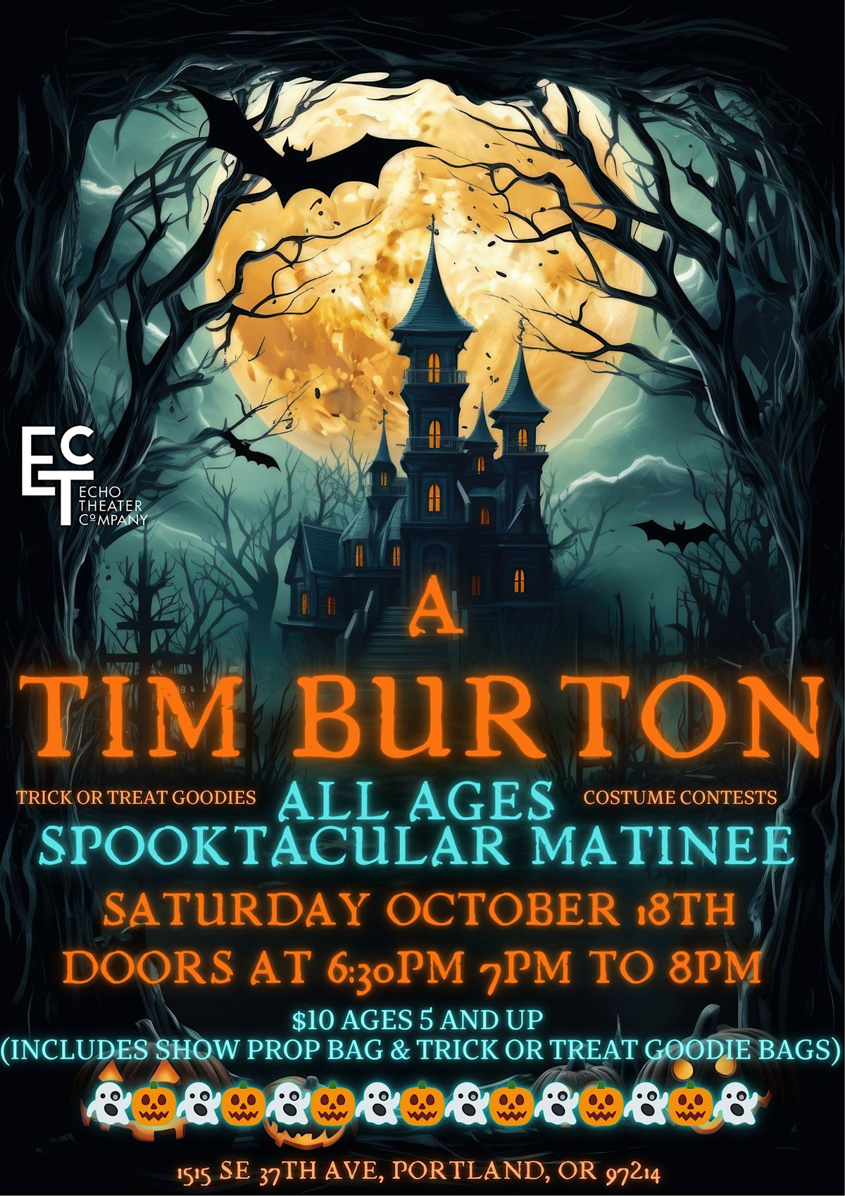 A Tim Burton All Ages Spooktacular Matinee Show