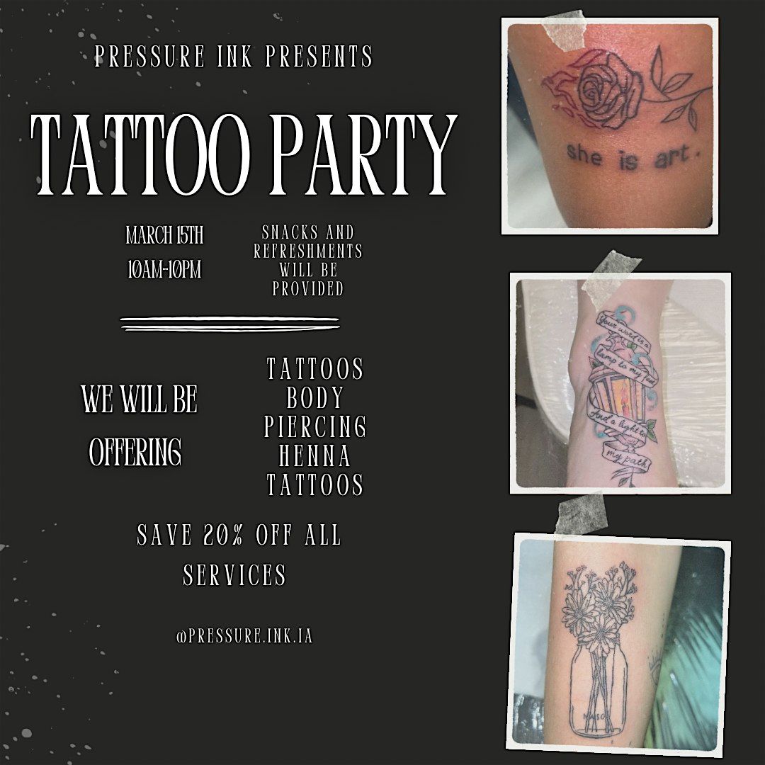 Pressure Ink Tattoo Party