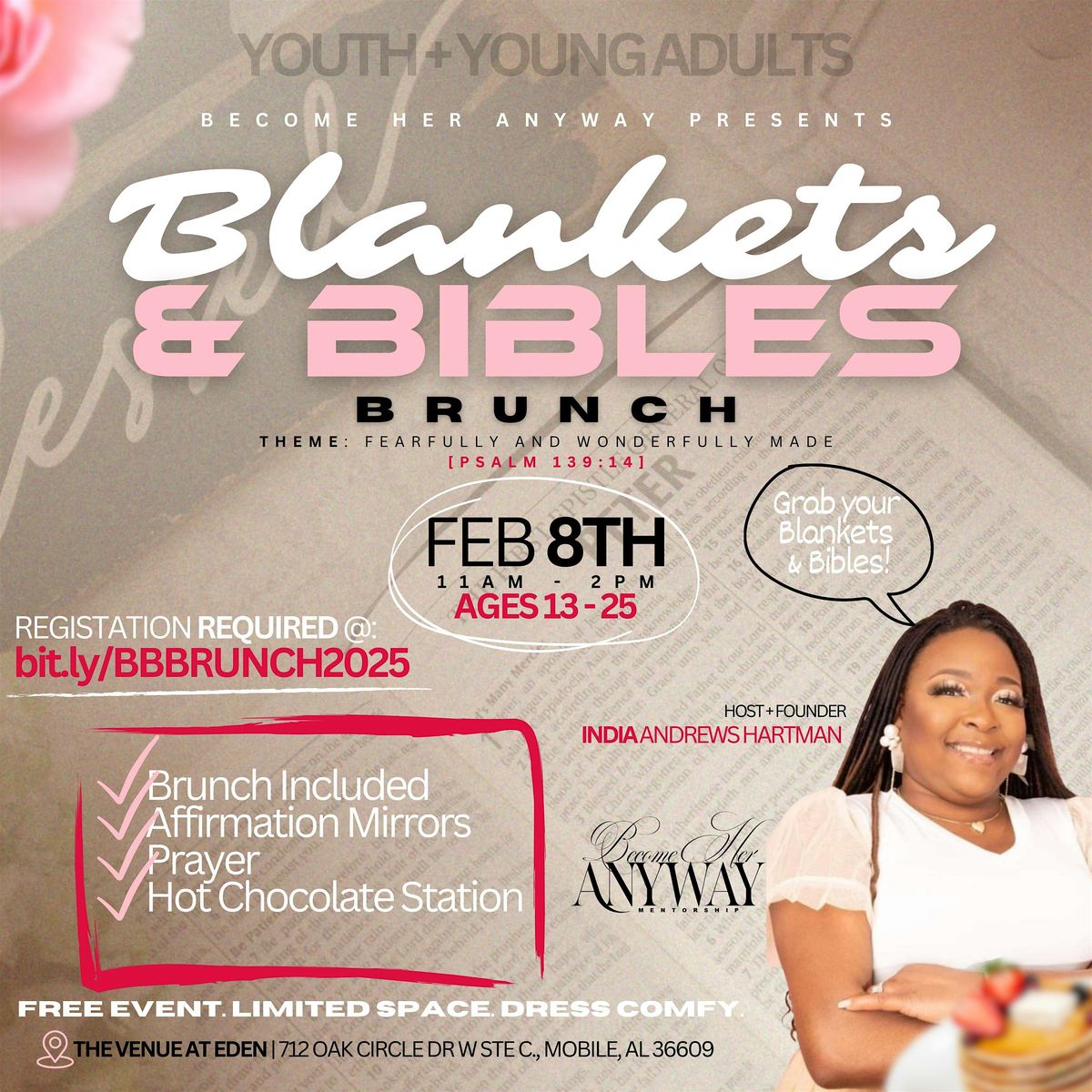 Blankets & Bibles Brunch: Fearfully & Wonderfully Made