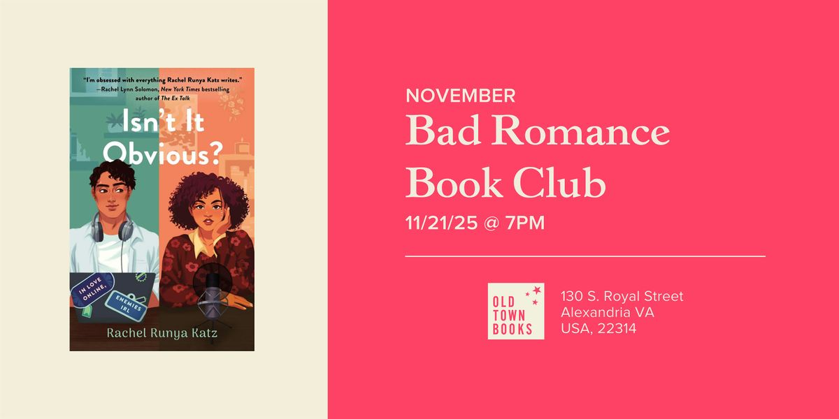 November Bad Romance Book Club: Isn't it Obvious