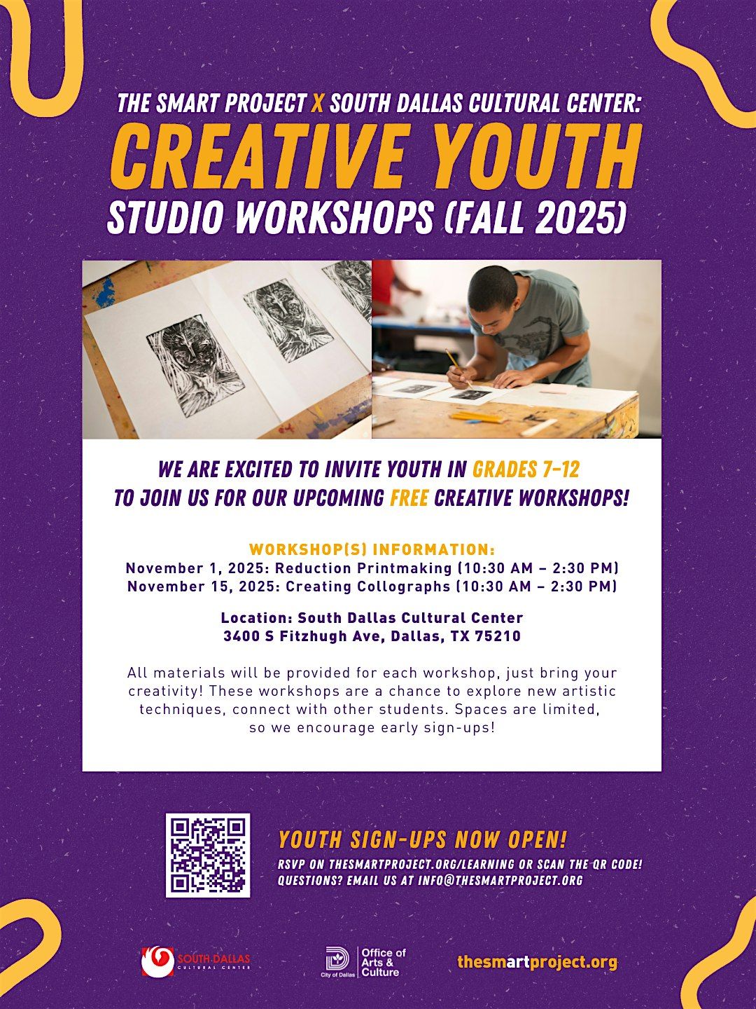 FREE Youth Studio Workshop - Reduction Printmaking