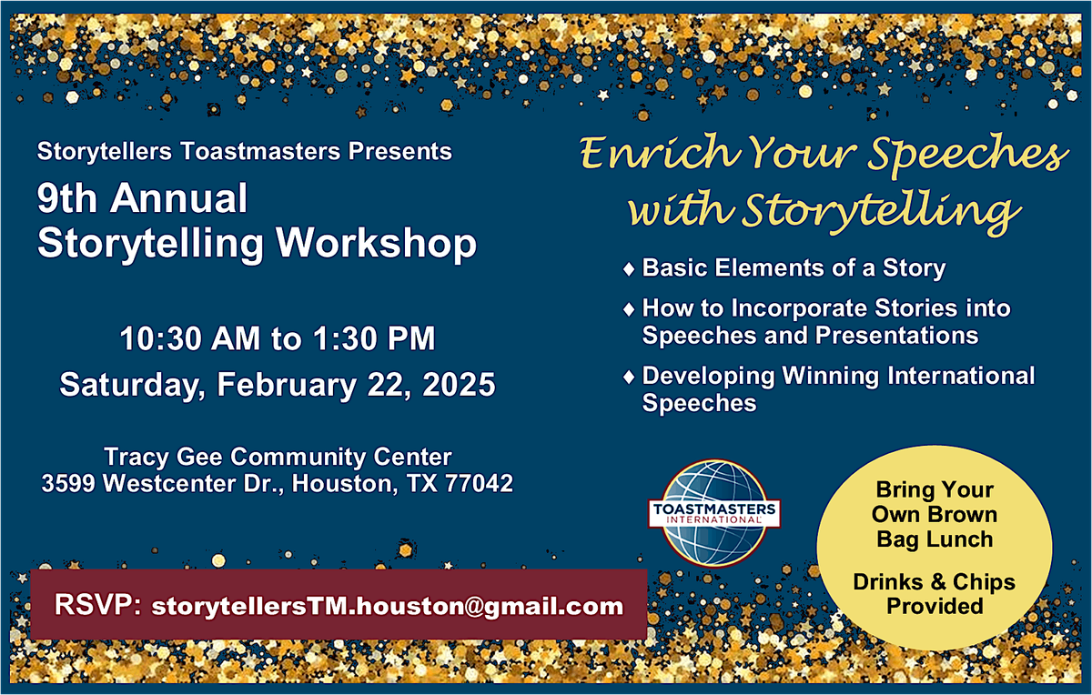 9th Annual Storytelling Workshop - Enrich Your Speeches with Storytelling