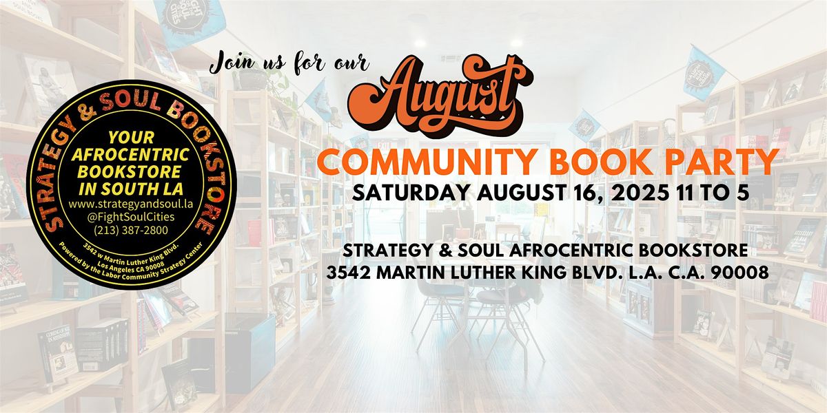 Strategy and Soul August Community Book Party
