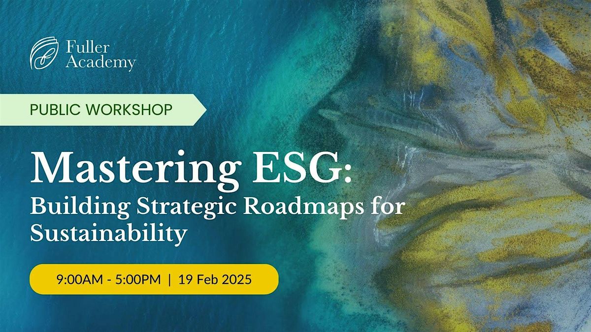 (HRD Claimable) Master ESG: Building Strategic Roadmaps for Sustainability