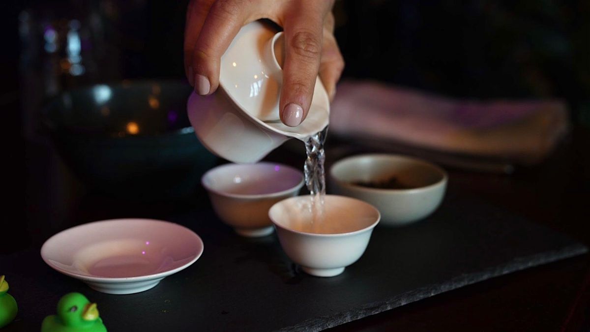 Silent tea ceremony and meditation