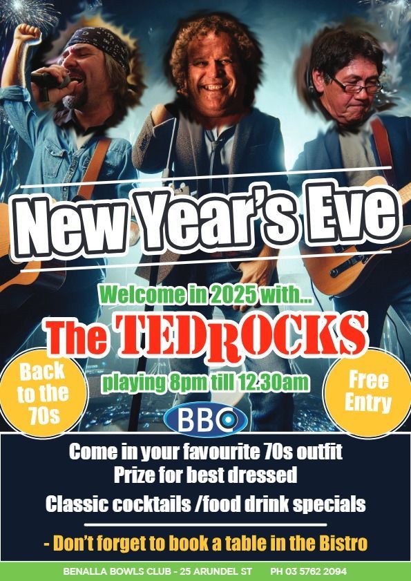 NYE 70s style @ your BBC ft. TedRocks Trio! 