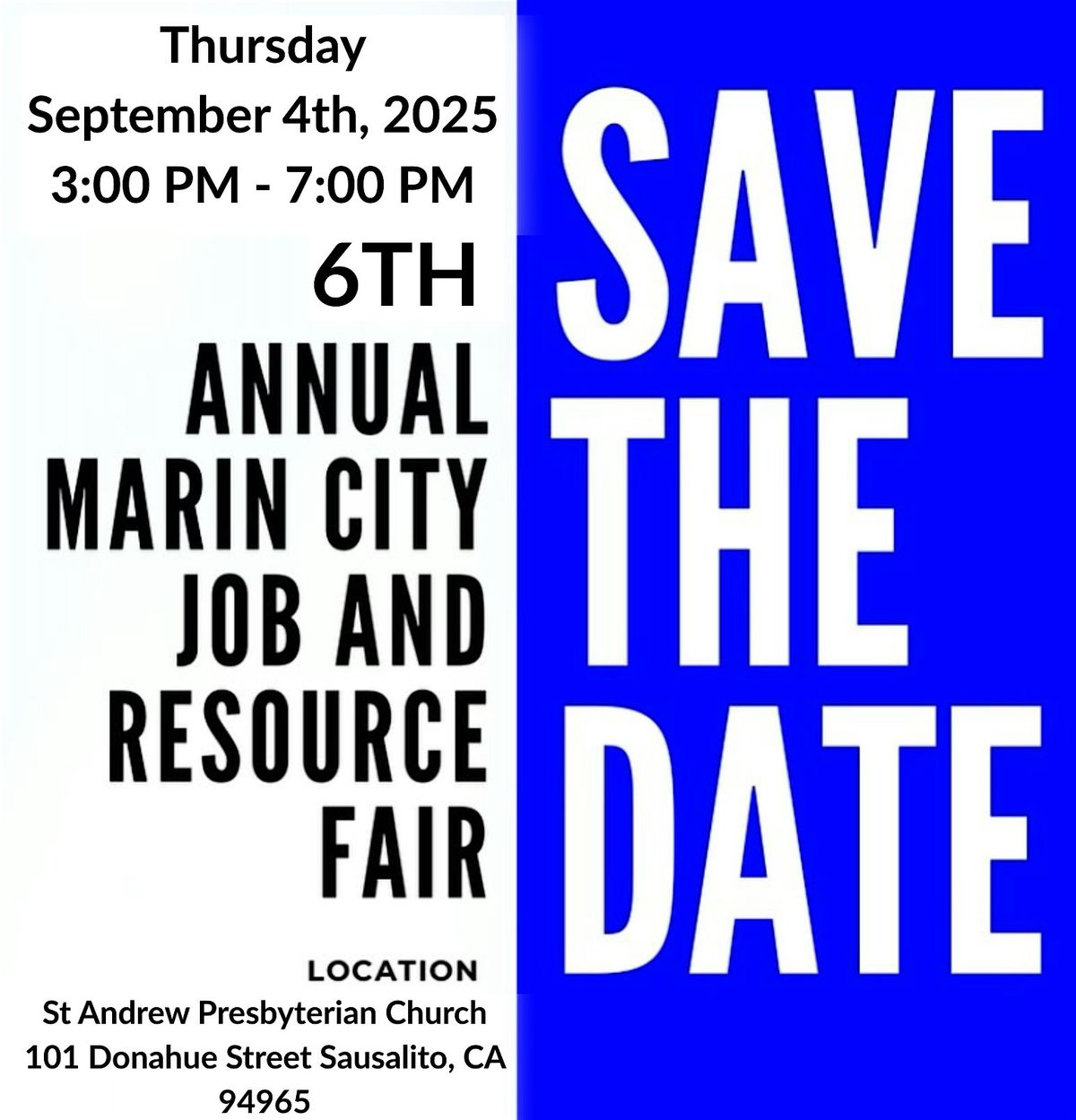 6th Annual Marin City Job and Resource Fair