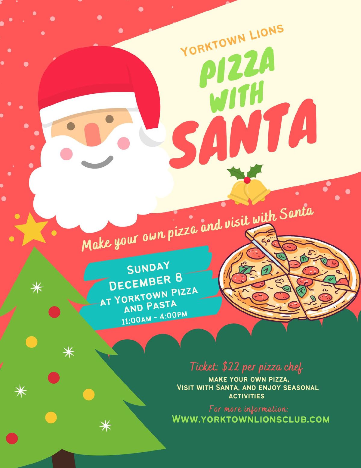 Pizza with Santa