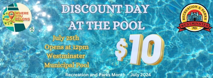 Discount Day at the Westminster Municipal Pool