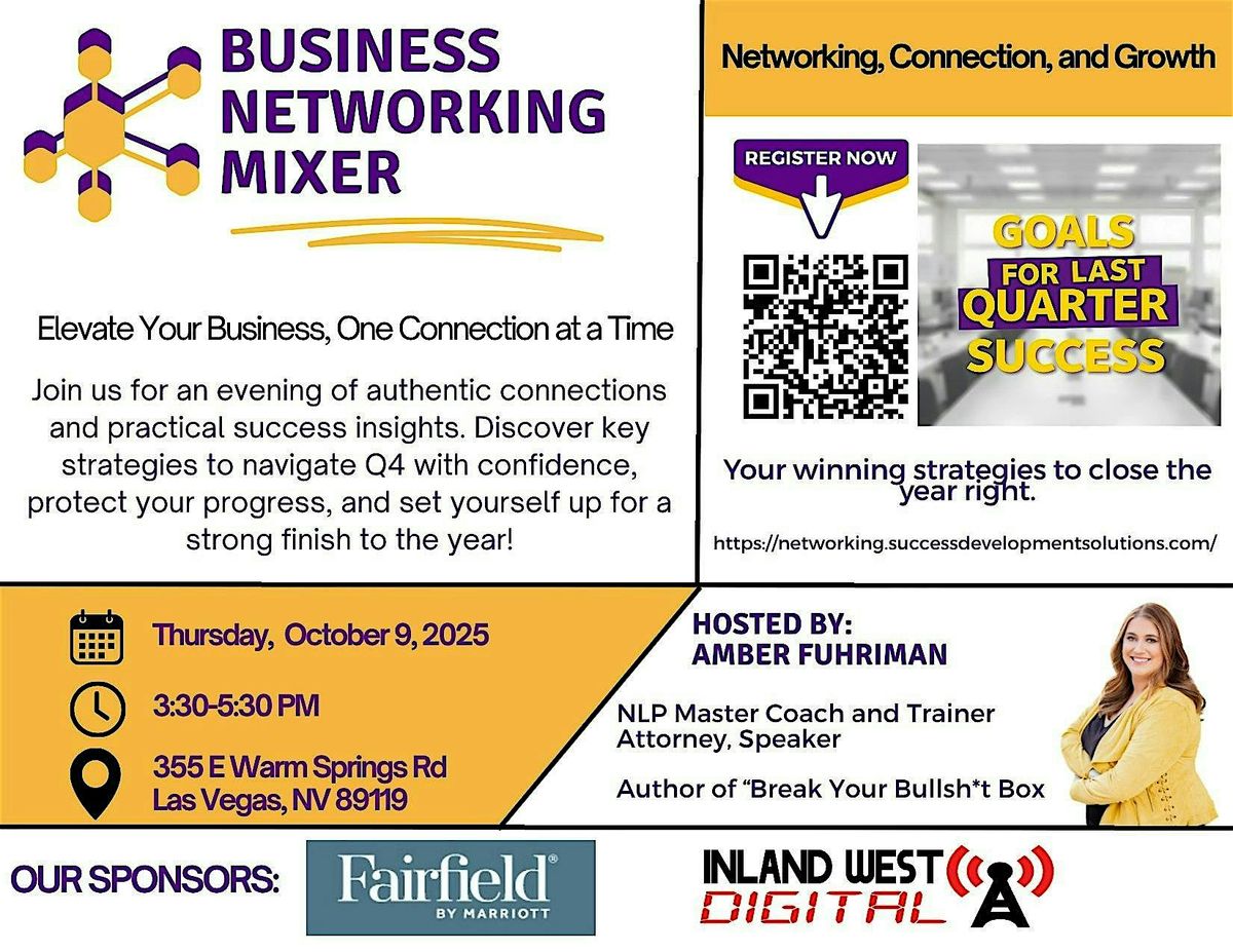 Business Networking Event - Define and Create Success