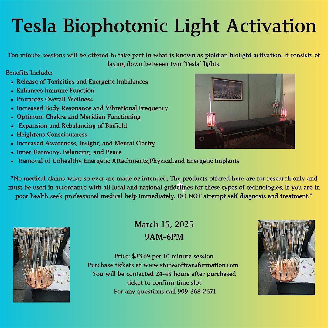 Tesla Biophotonic Light Activation